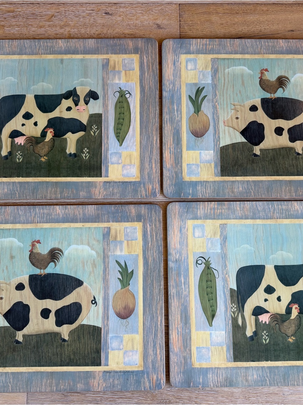 Pimpernel Cork Backed Farmhouse Placemats Set of 4